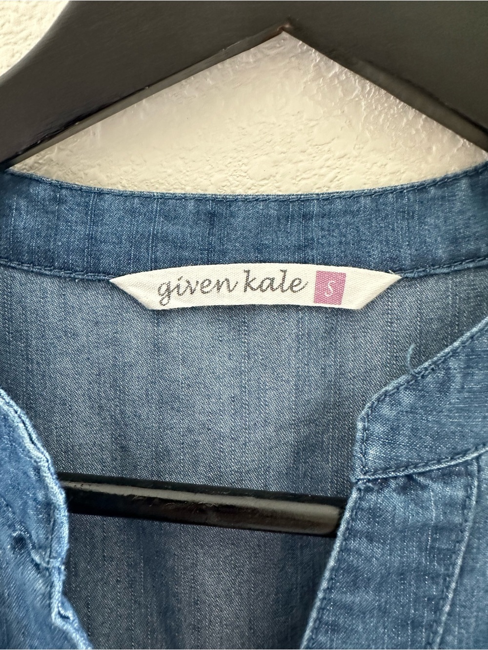 Denim Tiered Casual Dress by Given Kale - Blue - Picture 3 of 5
